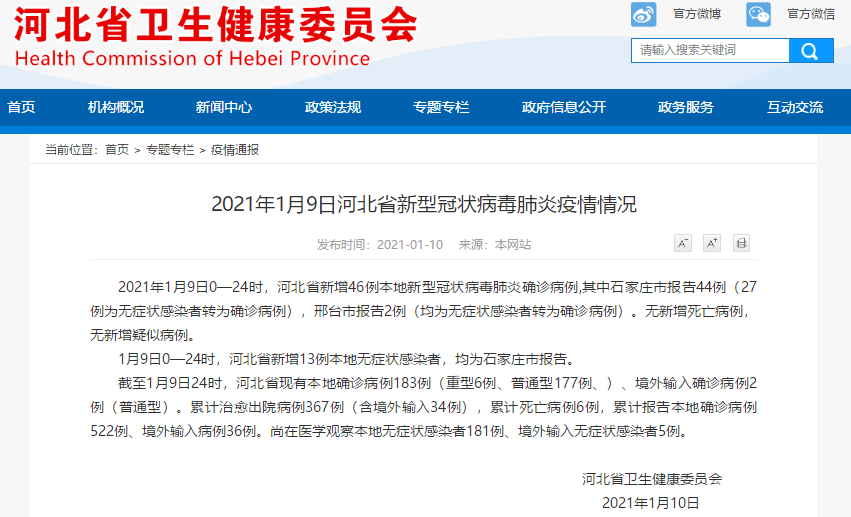 河北新增确诊病例(河北新增确诊病例最新情况)