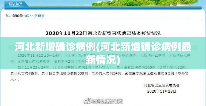 河北新增确诊病例(河北新增确诊病例最新情况)
