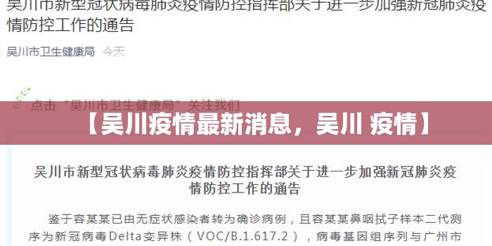 【吴川疫情最新消息，吴川 疫情】
