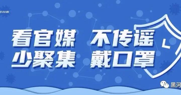 【黑河疫情，黑河疫情防控领导小组】