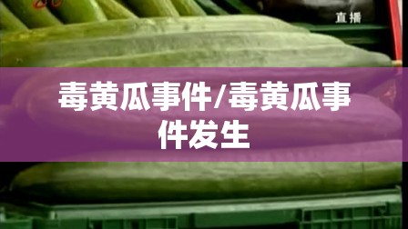 毒黄瓜事件/毒黄瓜事件发生