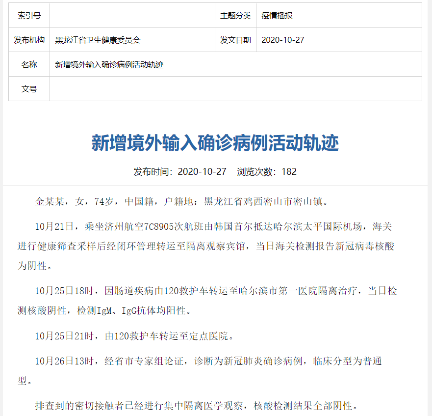 黑龙江新增3例确诊(黑龙江新增3例确诊病例) 黑龙江新增3例确诊(黑龙江新增3例确诊病例)