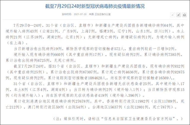 【31省份新增本土确诊124例天津41例，31省新增18例确诊本土1例在天津】