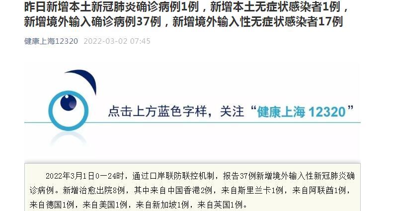 【上海今日新增1例本土确诊,上海今日新增1例本土确诊病例】 【上海今日新增1例本土确诊,上海今日新增1例本土确诊病例】