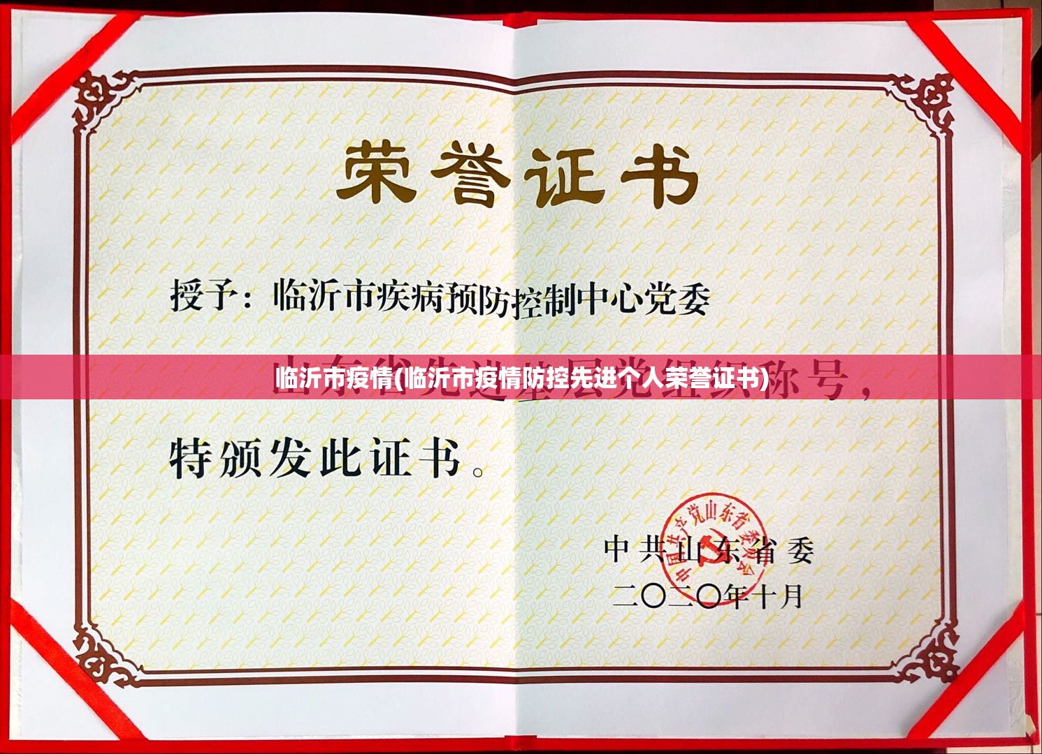 临沂市疫情(临沂市疫情防控先进个人荣誉证书) 临沂市疫情(临沂市疫情防控先进个人荣誉证书)