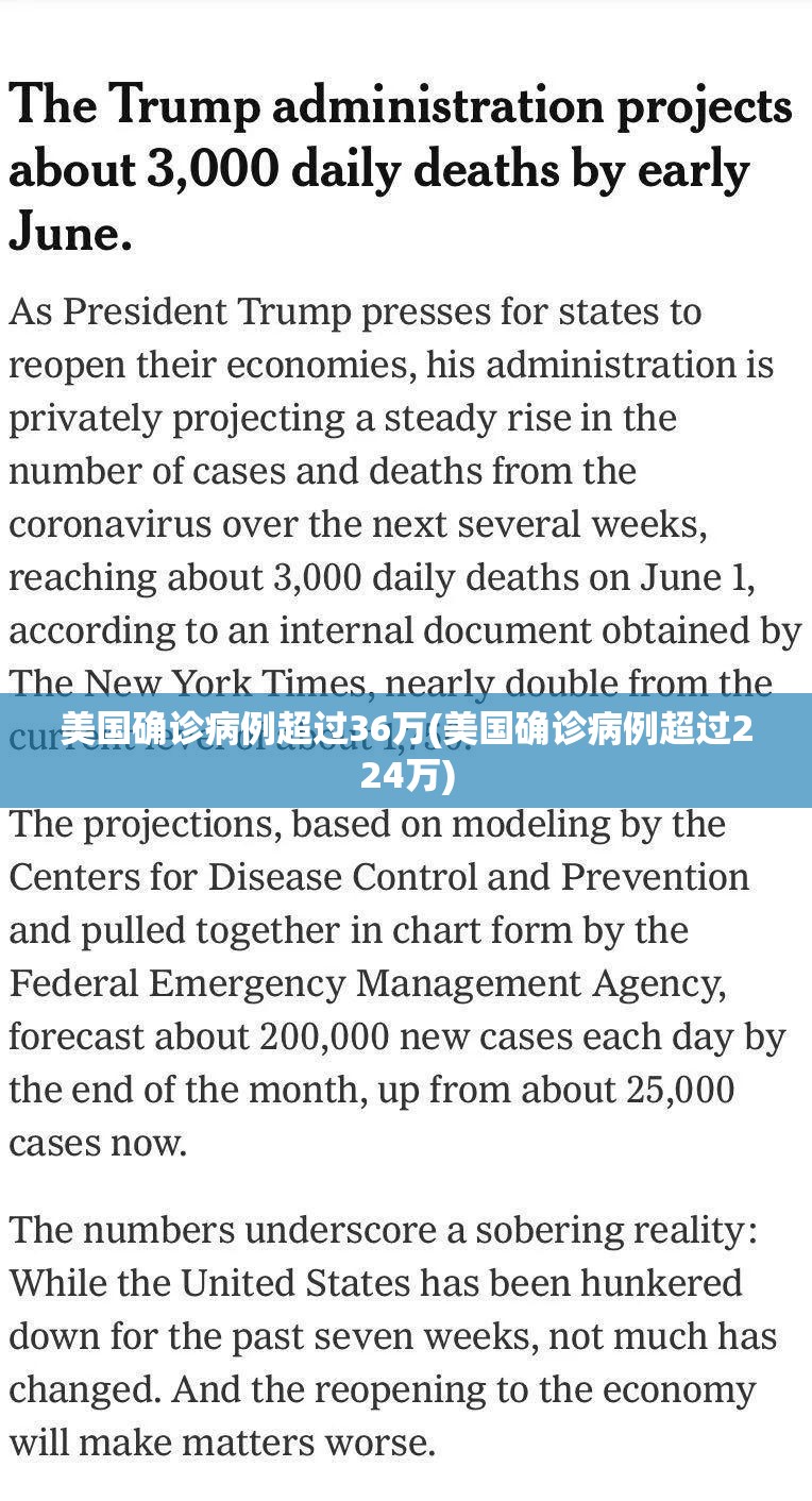 美国确诊病例超过36万(美国确诊病例超过224万) 美国确诊病例超过36万(美国确诊病例超过224万)