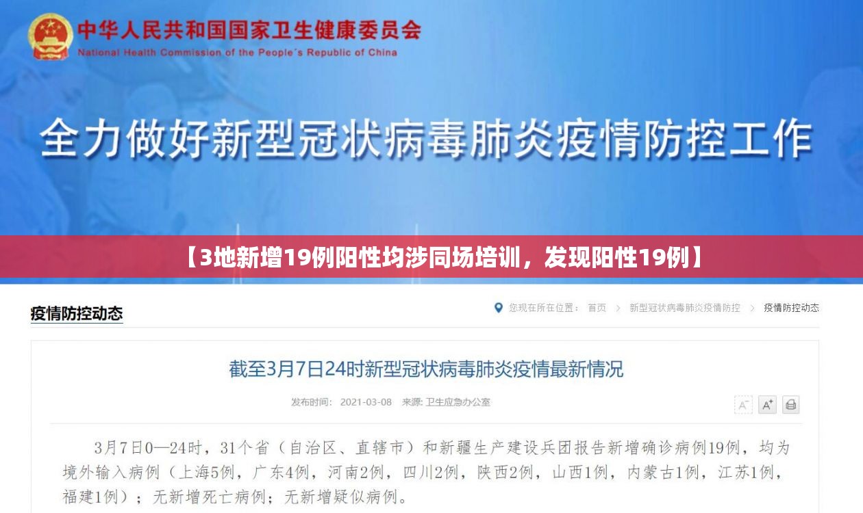 【3地新增19例阳性均涉同场培训,发现阳性19例】 【3地新增19例阳性均涉同场培训,发现阳性19例】