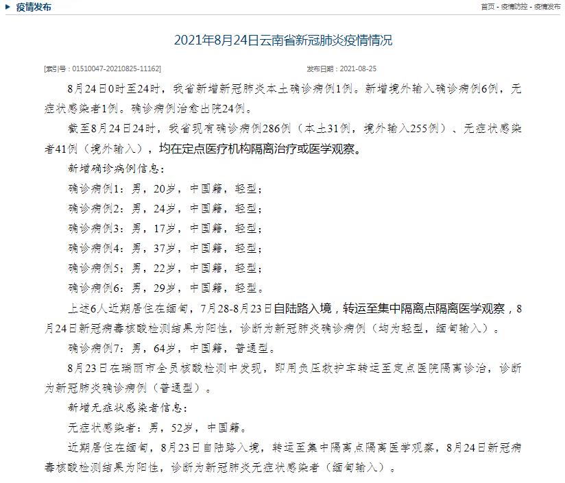 云南新增本土确诊1例(云南新增本土确诊1例病例) 云南新增本土确诊1例(云南新增本土确诊1例病例)