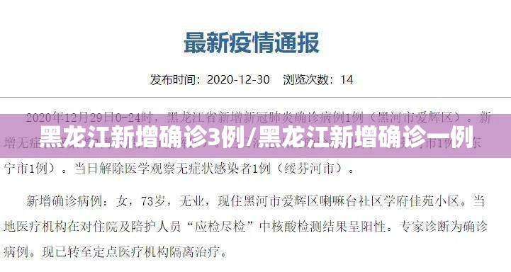 黑龙江新增确诊3例/黑龙江新增确诊一例 黑龙江新增确诊3例/黑龙江新增确诊一例