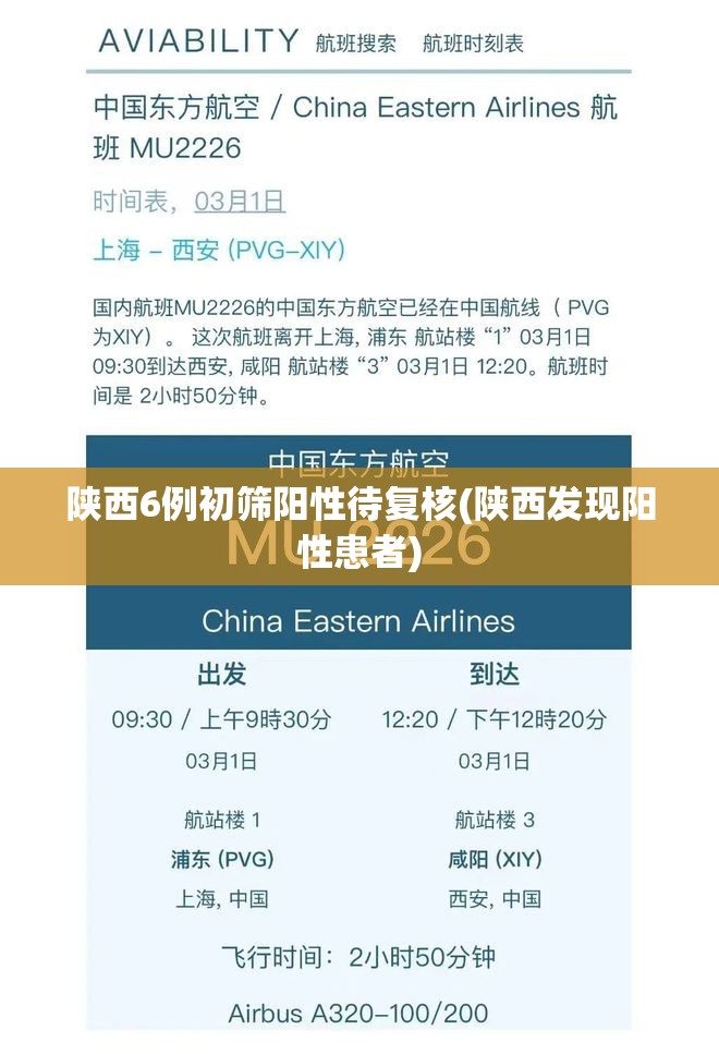 陕西6例初筛阳性待复核(陕西发现阳性患者) 陕西6例初筛阳性待复核(陕西发现阳性患者)