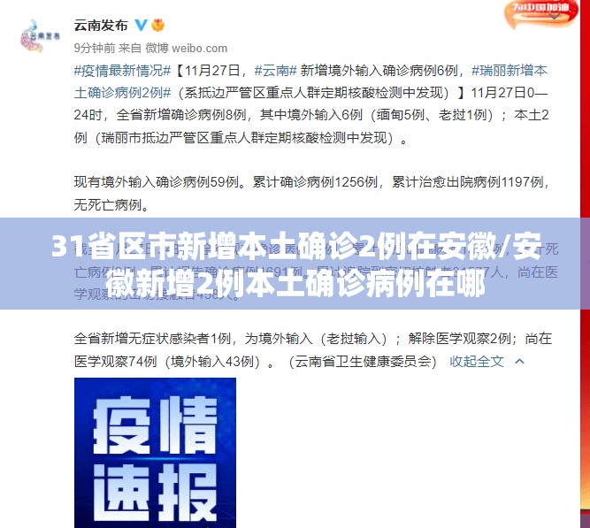 31省区市新增本土确诊2例在安徽/安徽新增2例本土确诊病例在哪 31省区市新增本土确诊2例在安徽/安徽新增2例本土确诊病例在哪