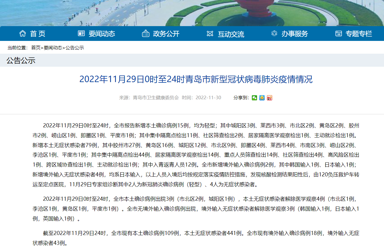 青岛新增49例确诊138例无症状/青岛公布新增6例确诊病例详情,均系无症状感染者转归 青岛新增49例确诊138例无症状/青岛公布新增6例确诊病例详情,均系无症状感染者转归