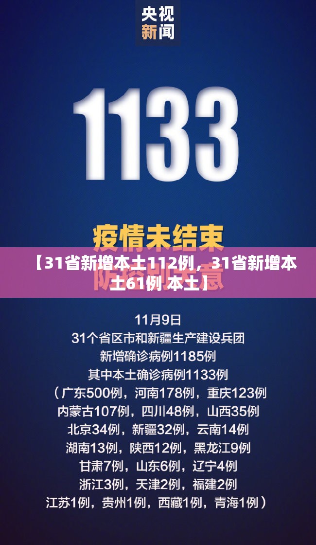 【31省新增本土112例,31省新增本土61例 本土】 【31省新增本土112例,31省新增本土61例 本土】