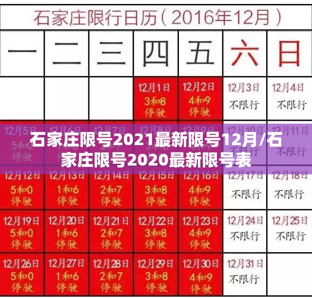 石家庄限号2021最新限号12月/石家庄限号2020最新限号表