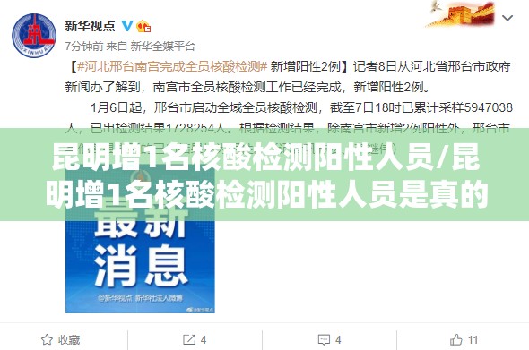 昆明增1名核酸检测阳性人员/昆明增1名核酸检测阳性人员是真的吗