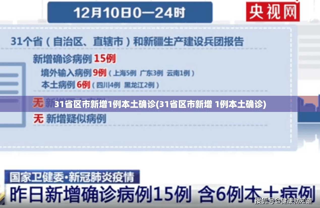 31省区市新增1例本土确诊(31省区市新增 1例本土确诊)