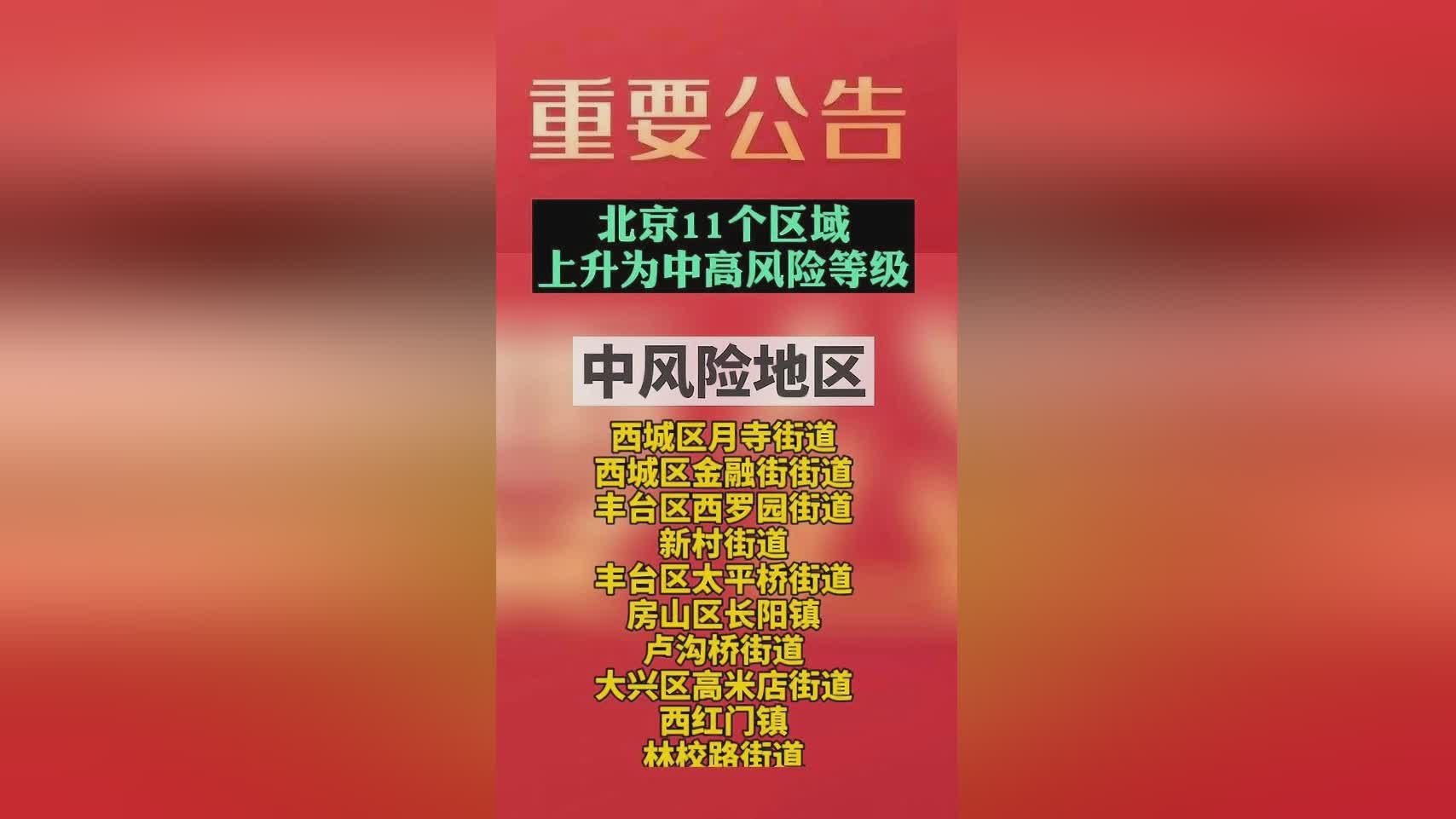 北京两地升为中风险(最新!北京1地区升为中风险地区) 北京两地升为中风险(最新!北京1地区升为中风险地区)