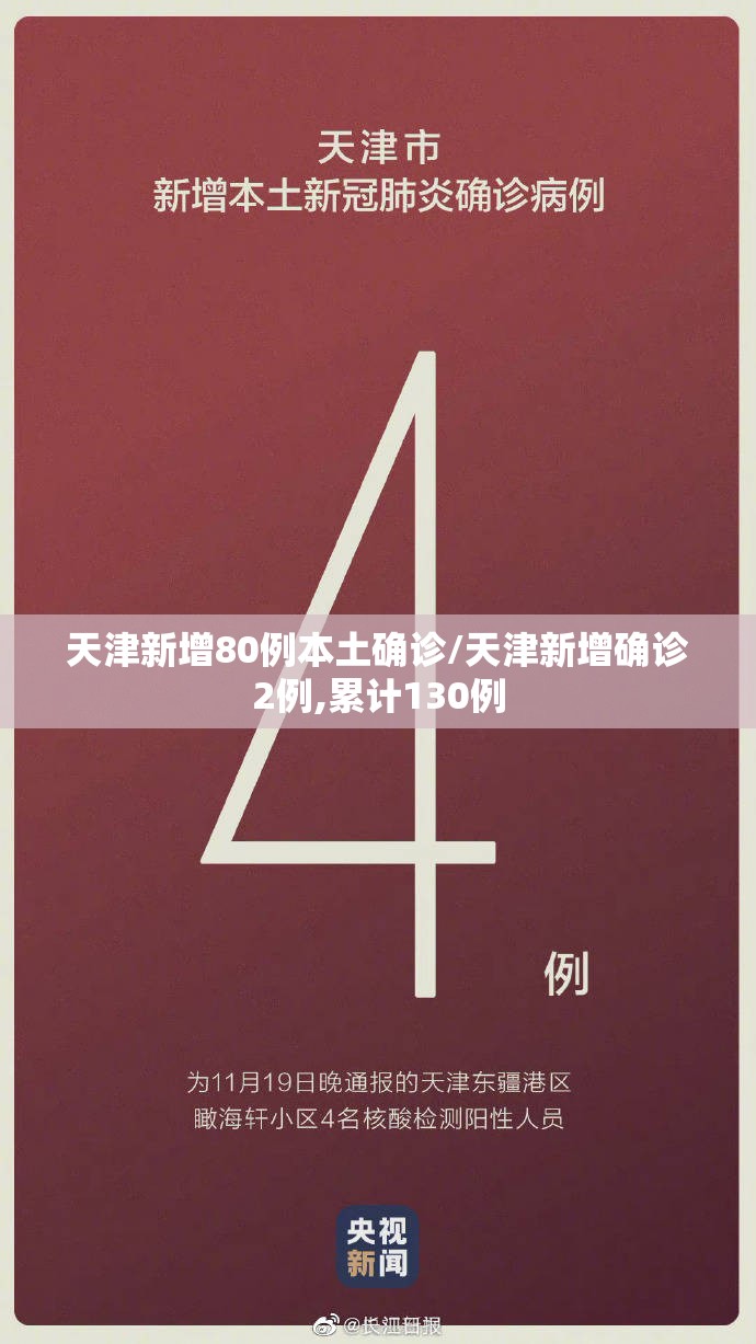 天津新增80例本土确诊/天津新增确诊2例,累计130例 天津新增80例本土确诊/天津新增确诊2例,累计130例