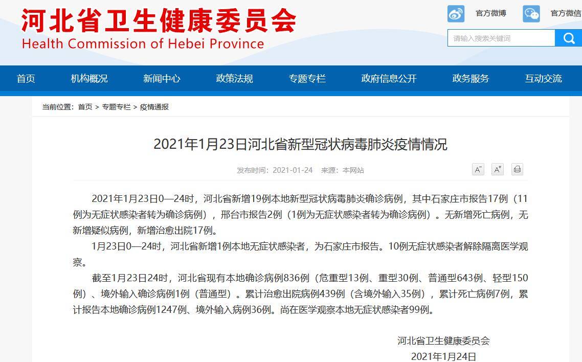 河北省新增23例确诊/河北省新增23例确诊病例 河北省新增23例确诊/河北省新增23例确诊病例