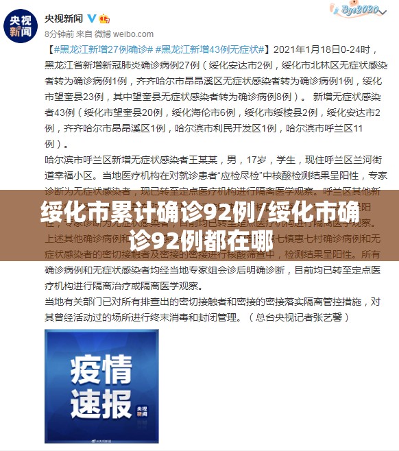 绥化市累计确诊92例/绥化市确诊92例都在哪 绥化市累计确诊92例/绥化市确诊92例都在哪