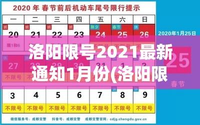 洛阳限号2021最新通知1月份(洛阳限号2021年最新通知) 洛阳限号2021最新通知1月份(洛阳限号2021年最新通知)