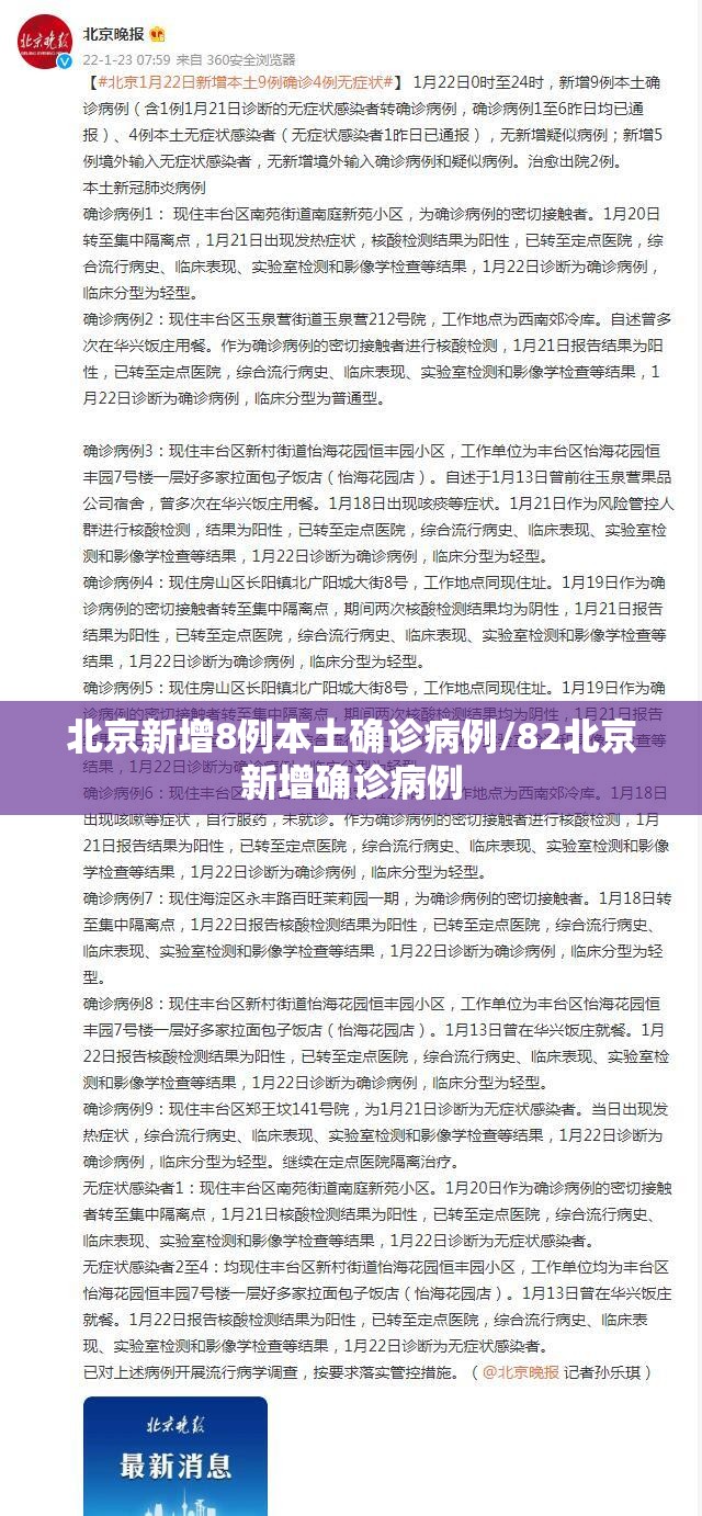 北京新增8例本土确诊病例/82北京新增确诊病例 北京新增8例本土确诊病例/82北京新增确诊病例