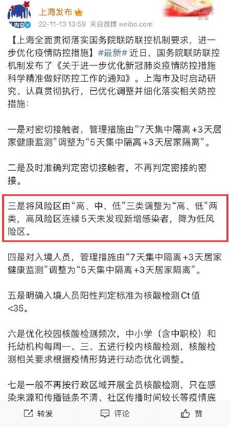 上海三地升为中风险地区/上海两个区域调整为中风险 上海三地升为中风险地区/上海两个区域调整为中风险