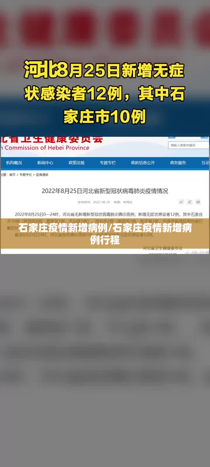 石家庄疫情新增病例/石家庄疫情新增病例行程