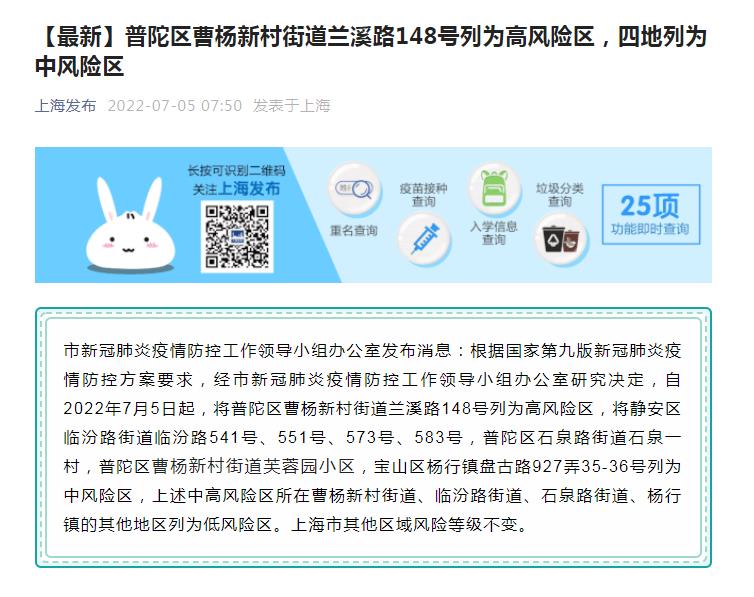 【上海增1个高风险38个中风险，上海几个中高风小区?】