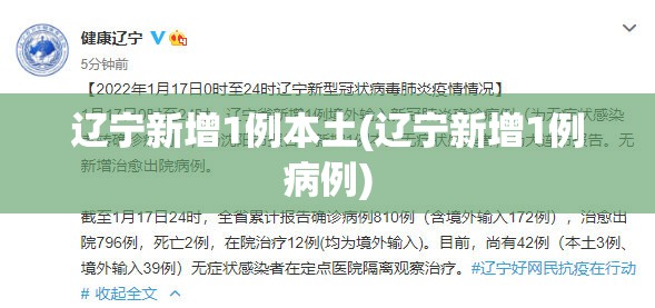 辽宁新增1例本土(辽宁新增1例病例) 辽宁新增1例本土(辽宁新增1例病例)