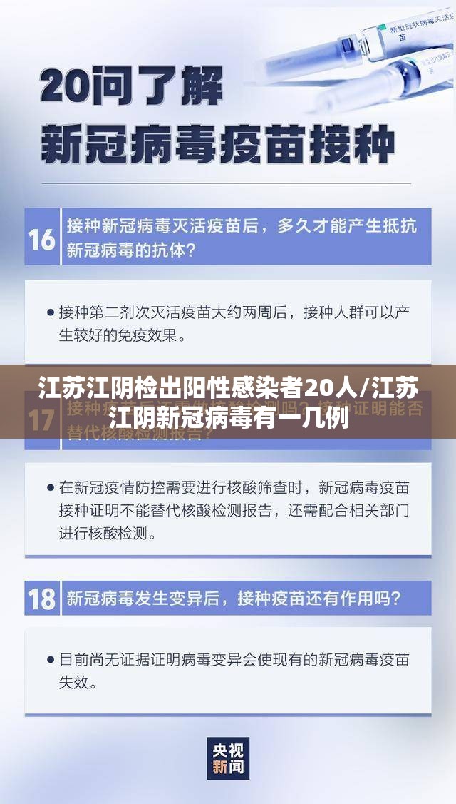 江苏江阴检出阳性感染者20人/江苏江阴新冠病毒有一几例 江苏江阴检出阳性感染者20人/江苏江阴新冠病毒有一几例
