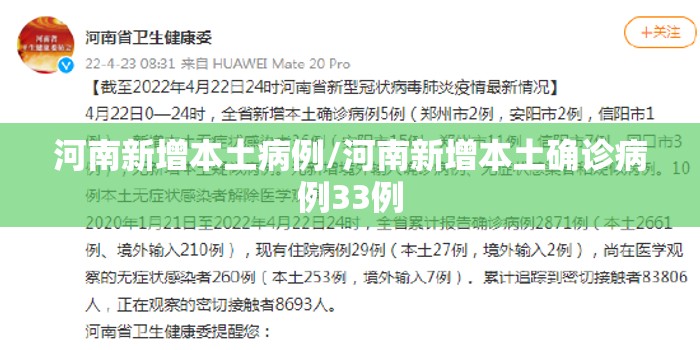 河南新增本土病例/河南新增本土确诊病例33例 河南新增本土病例/河南新增本土确诊病例33例