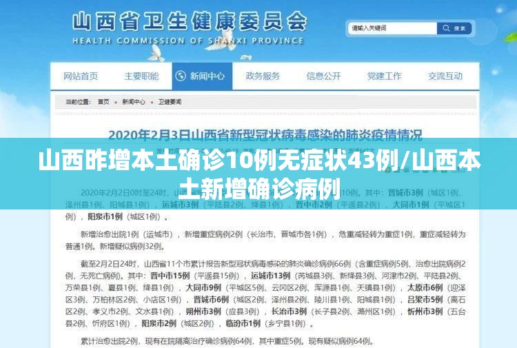 山西昨增本土确诊10例无症状43例/山西本土新增确诊病例 山西昨增本土确诊10例无症状43例/山西本土新增确诊病例