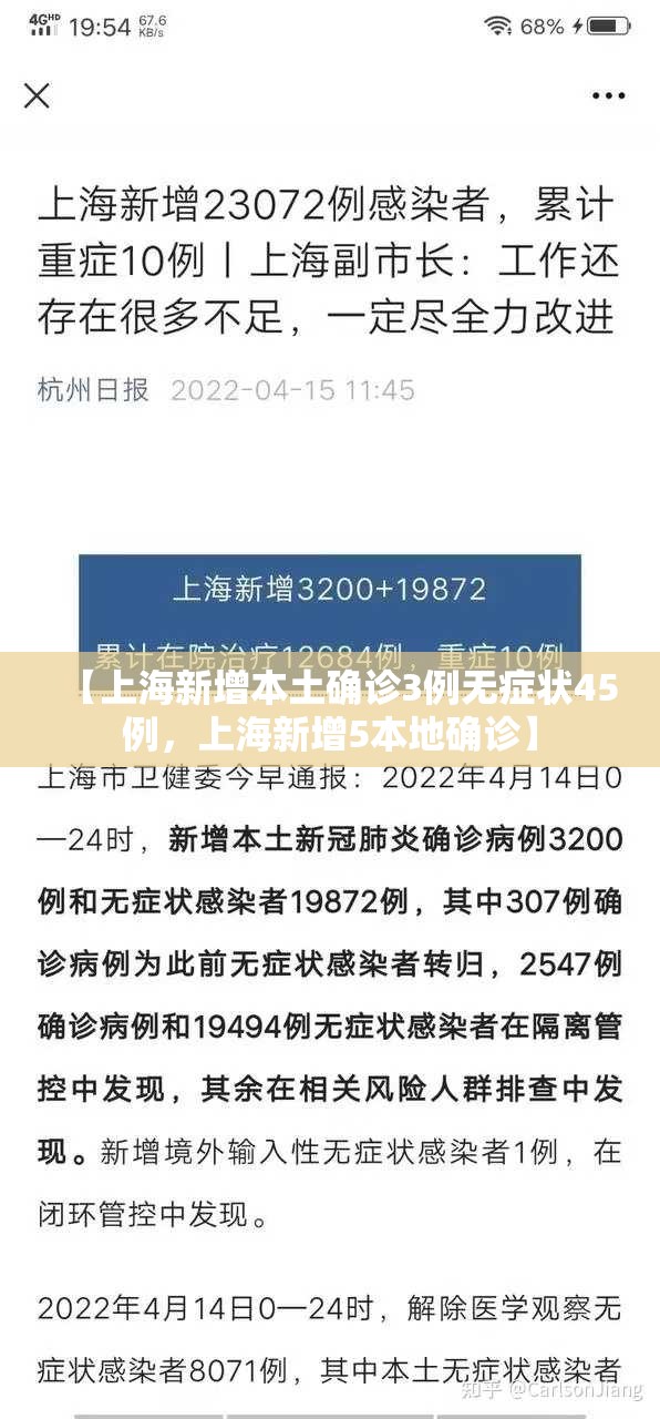 【上海新增本土确诊3例无症状45例,上海新增5本地确诊】 【上海新增本土确诊3例无症状45例,上海新增5本地确诊】