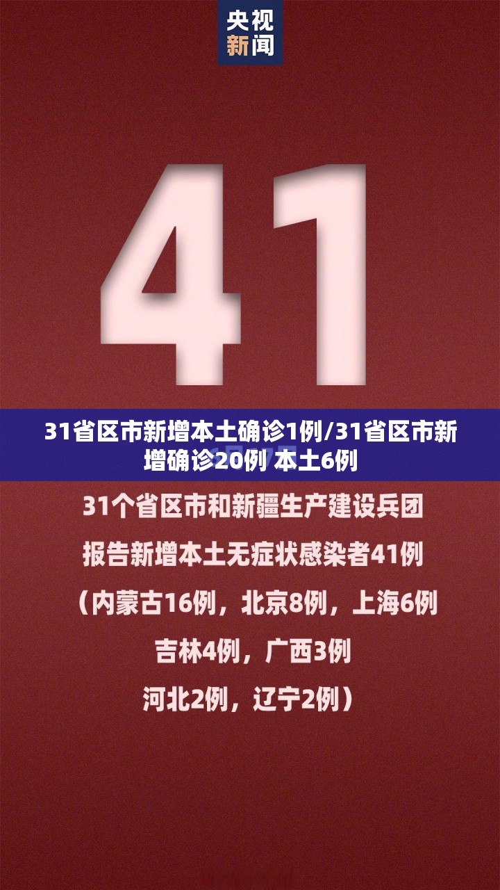 31省区市新增本土确诊1例/31省区市新增确诊20例 本土6例