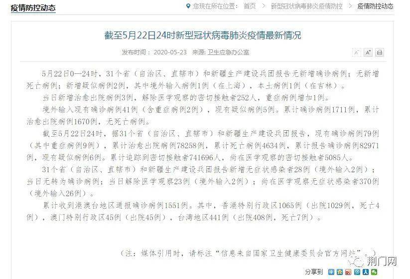 【31省区市新增2例新冠肺炎,31省区市新增22例确诊】 【31省区市新增2例新冠肺炎,31省区市新增22例确诊】